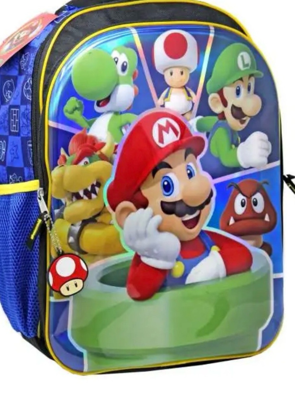 Kids Character Backpack - Blue, Red & Green Superhero Design